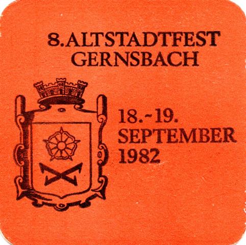 gernsbach ra-bw gerns altstadt 2a (quad185-altstadtfest 1982-schwarzorange) 